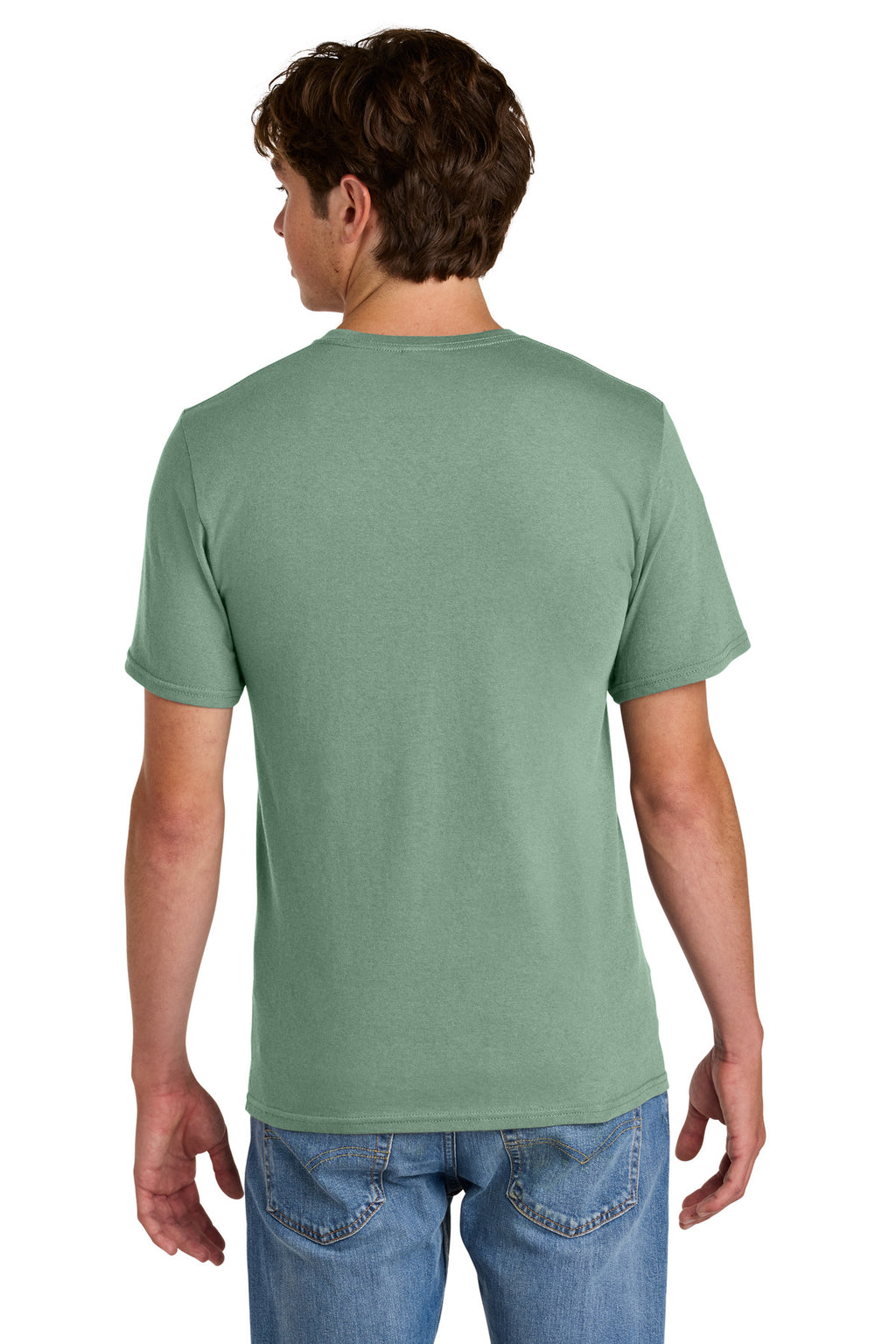 Port & Co Easy Cotton Tee PC43 - Laurel Green - back