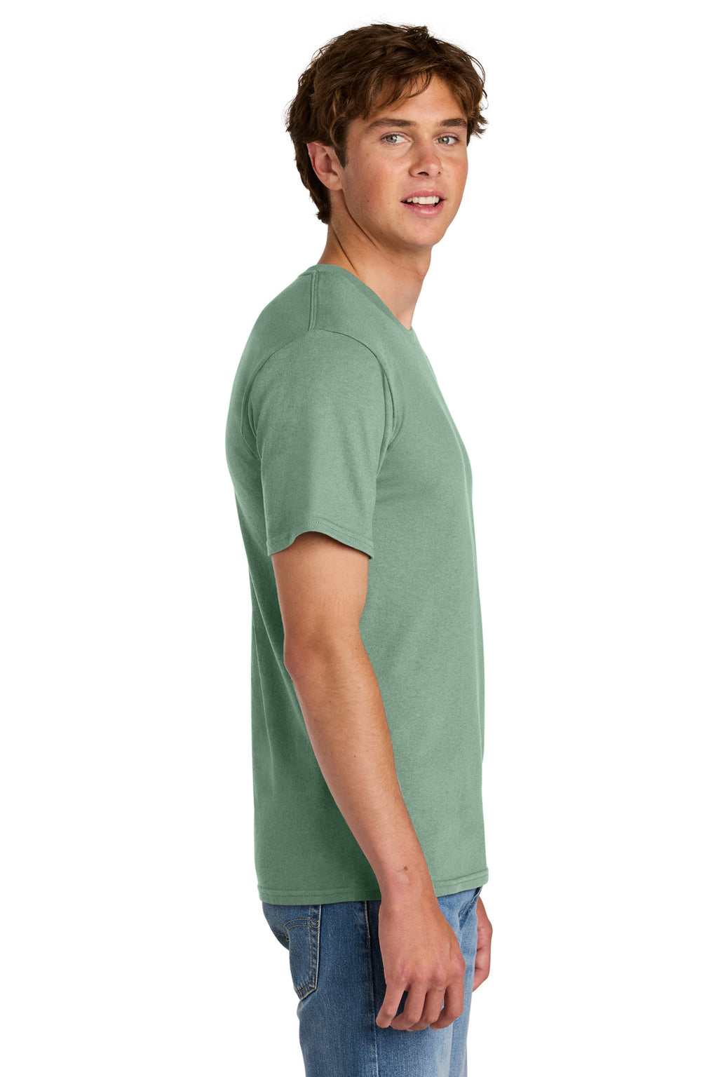Port & Co Easy Cotton Tee PC43 - Laurel Green - side
