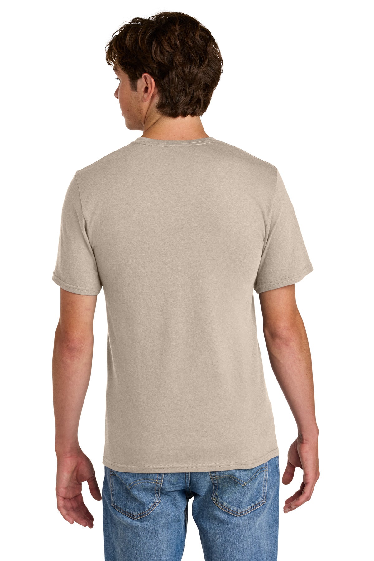 Port & Co Easy Cotton Tee PC43 - Light Sand - back