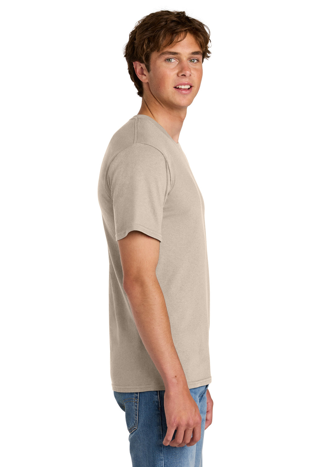 Port & Co Easy Cotton Tee PC43 - Light Sand - side