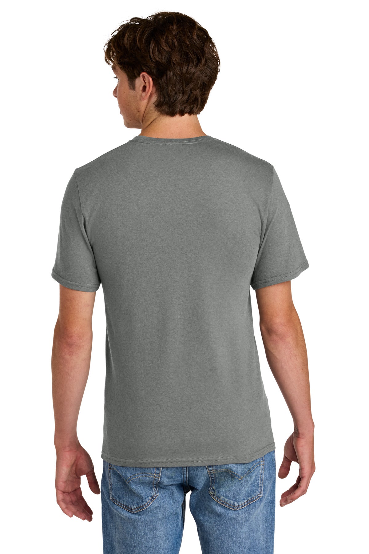 Port & Co Easy Cotton Tee PC43 - Medium Grey - back