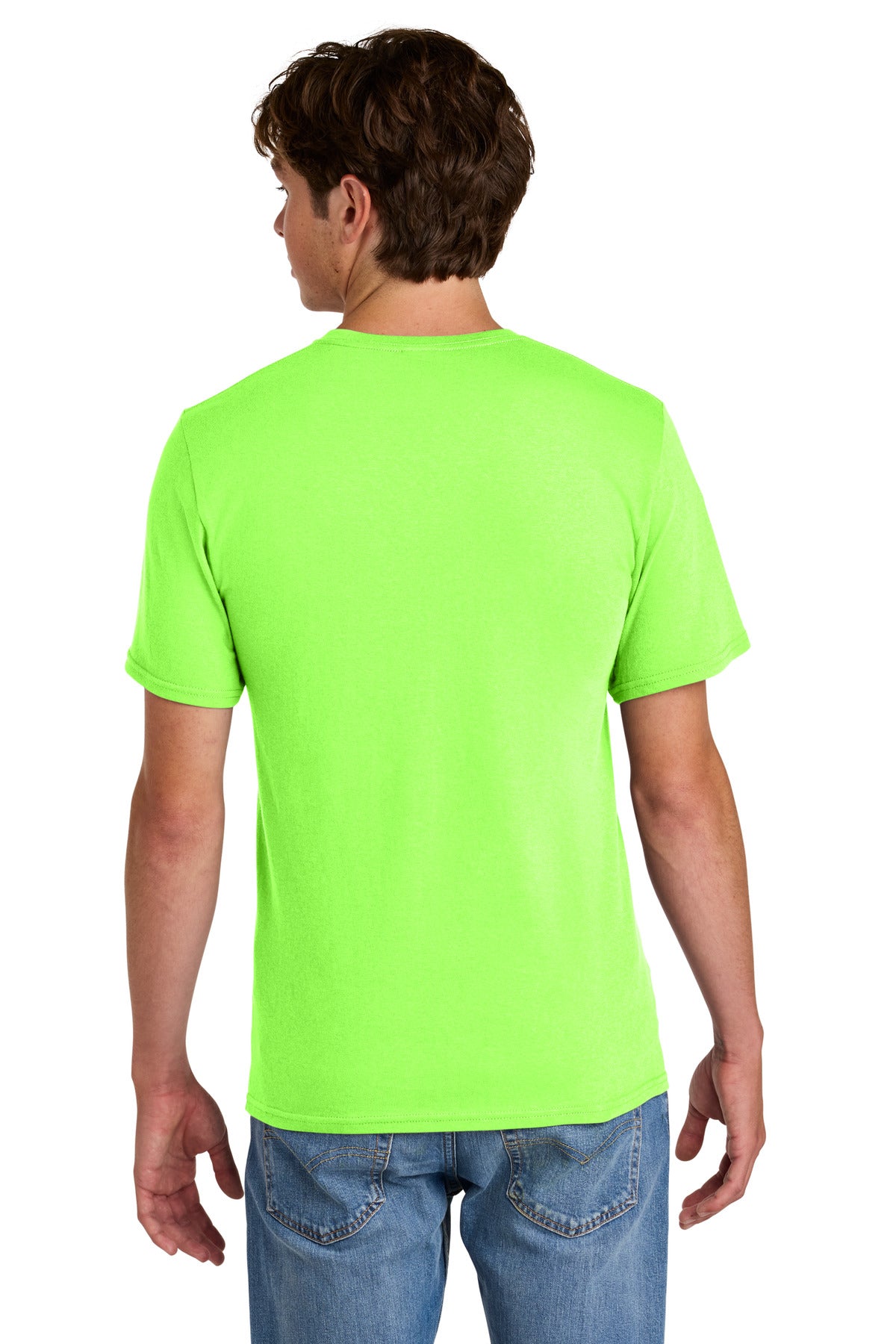 Port & Co Easy Cotton Tee PC43 - Neon Green - back