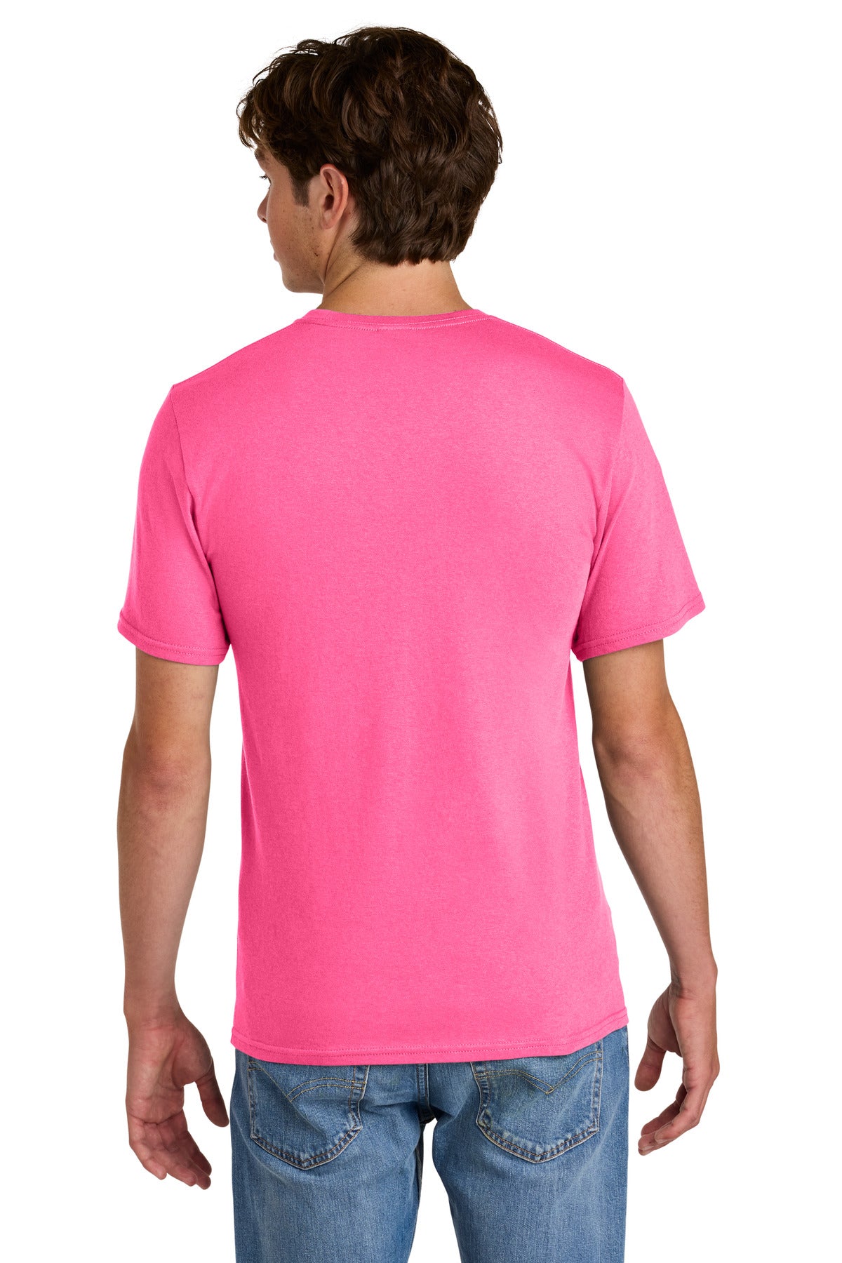 Port & Co Easy Cotton Tee PC43 - Neon Pink - back