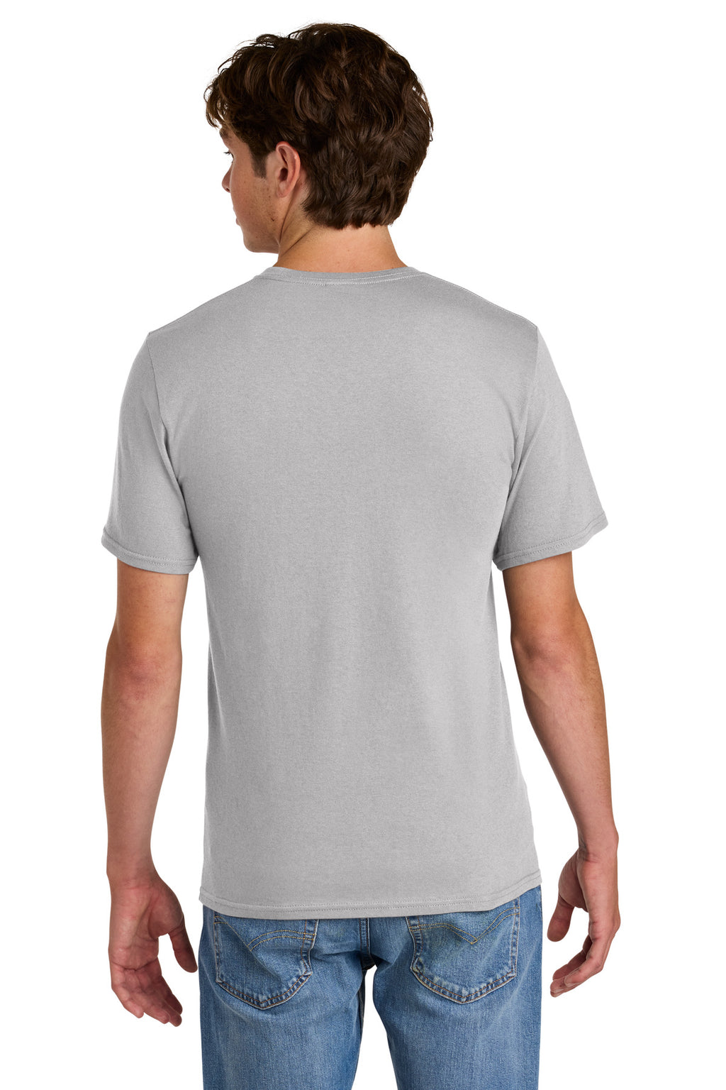 Port & Co Easy Cotton Tee PC43 - Silver - back