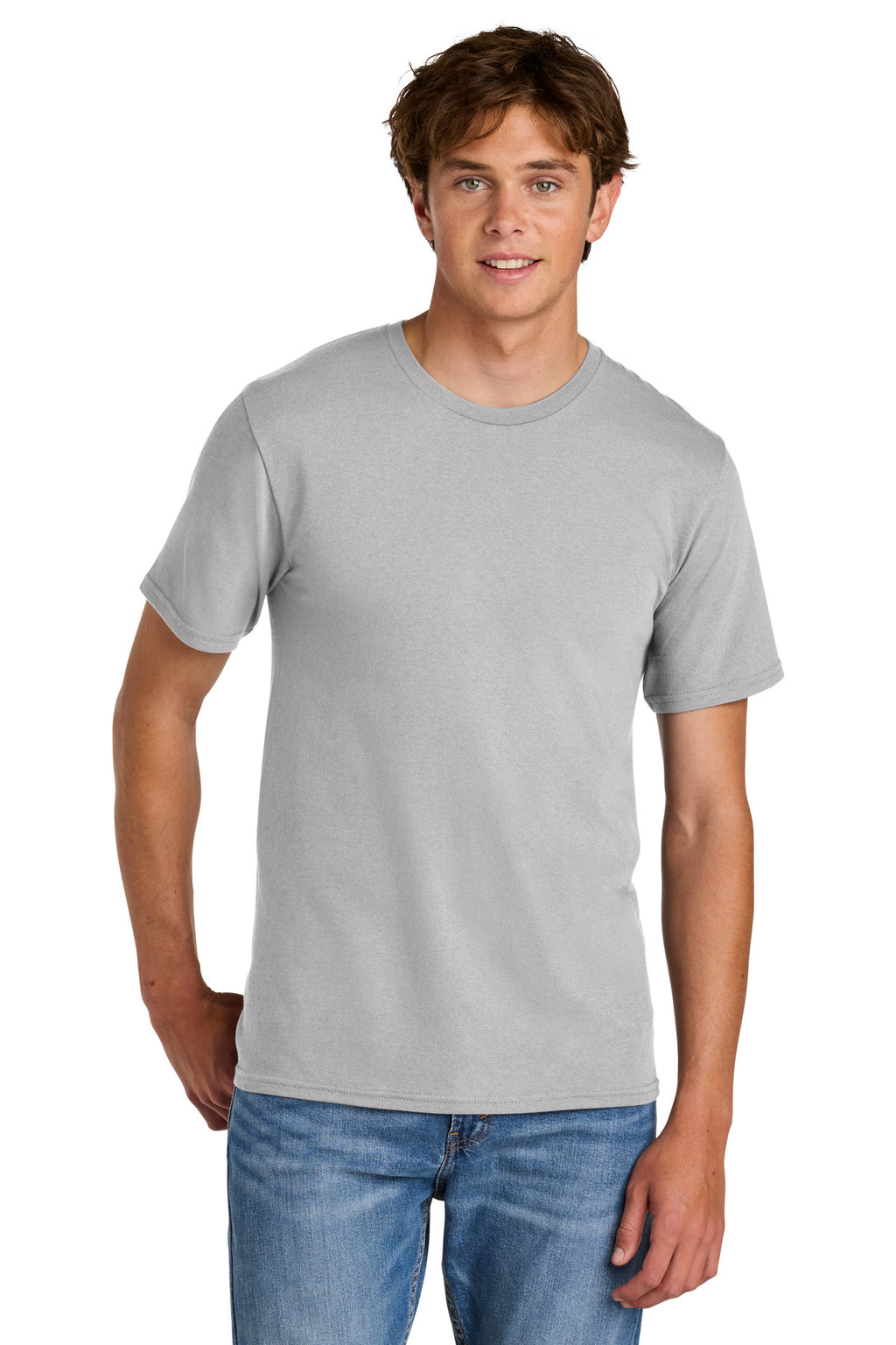 Port & Co Easy Cotton Tee PC43 - Silver - front