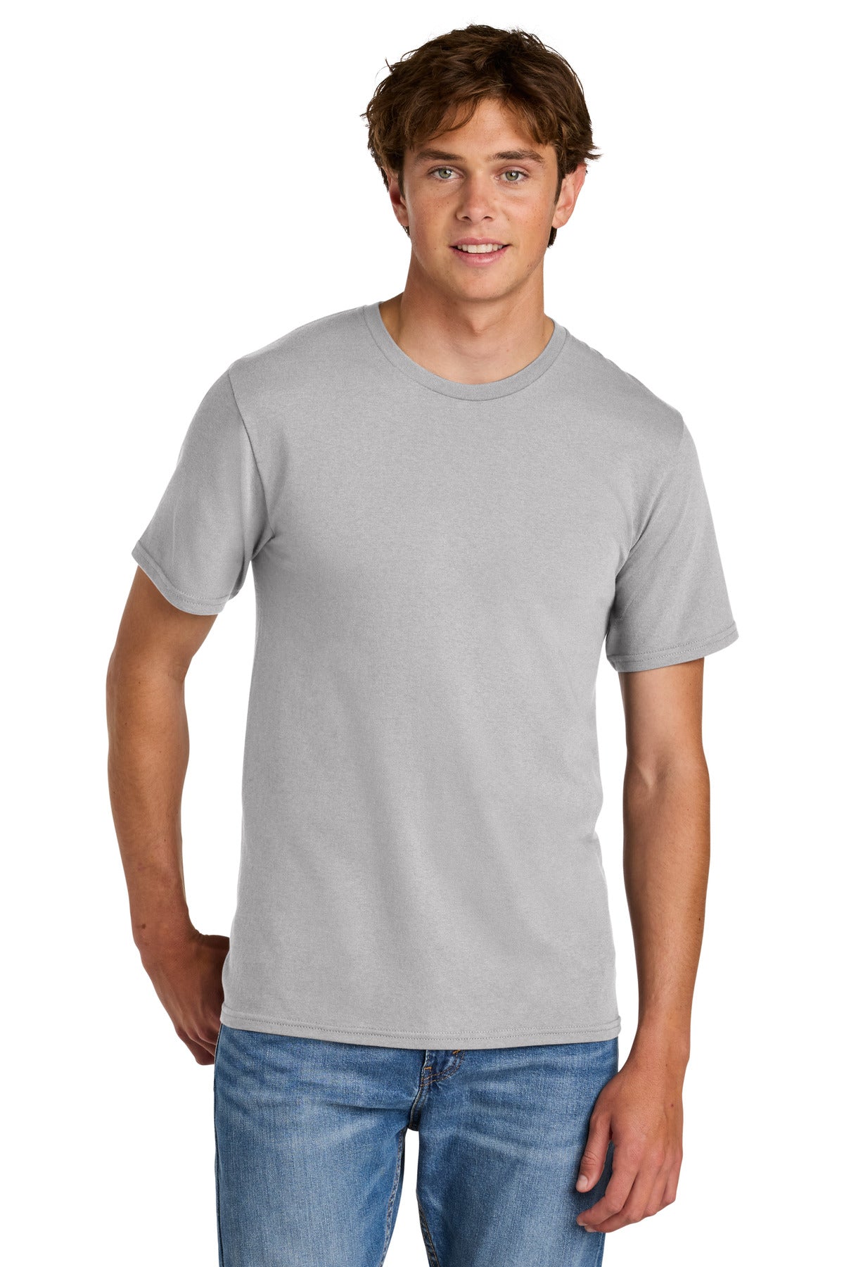 Port & Co Easy Cotton Tee PC43 - Silver - front