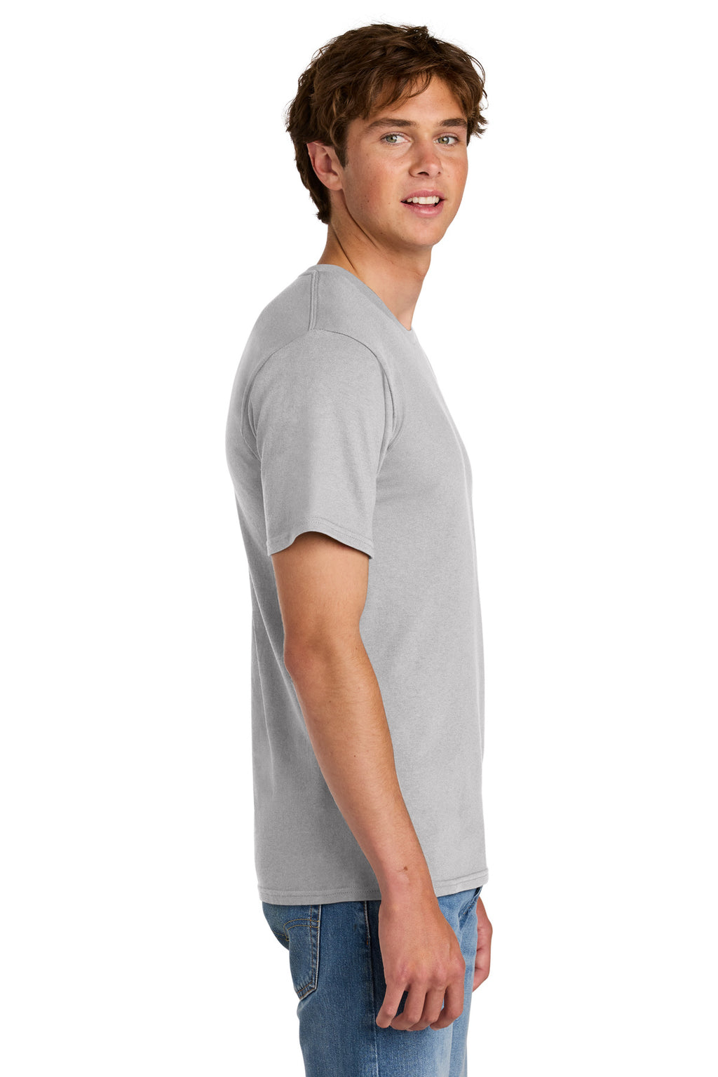 Port & Co Easy Cotton Tee PC43 - Silver - side