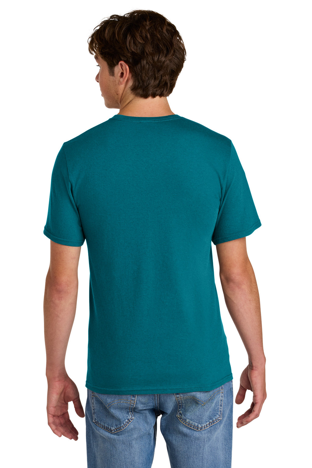 Port & Co Easy Cotton Tee PC43 - Teal - back