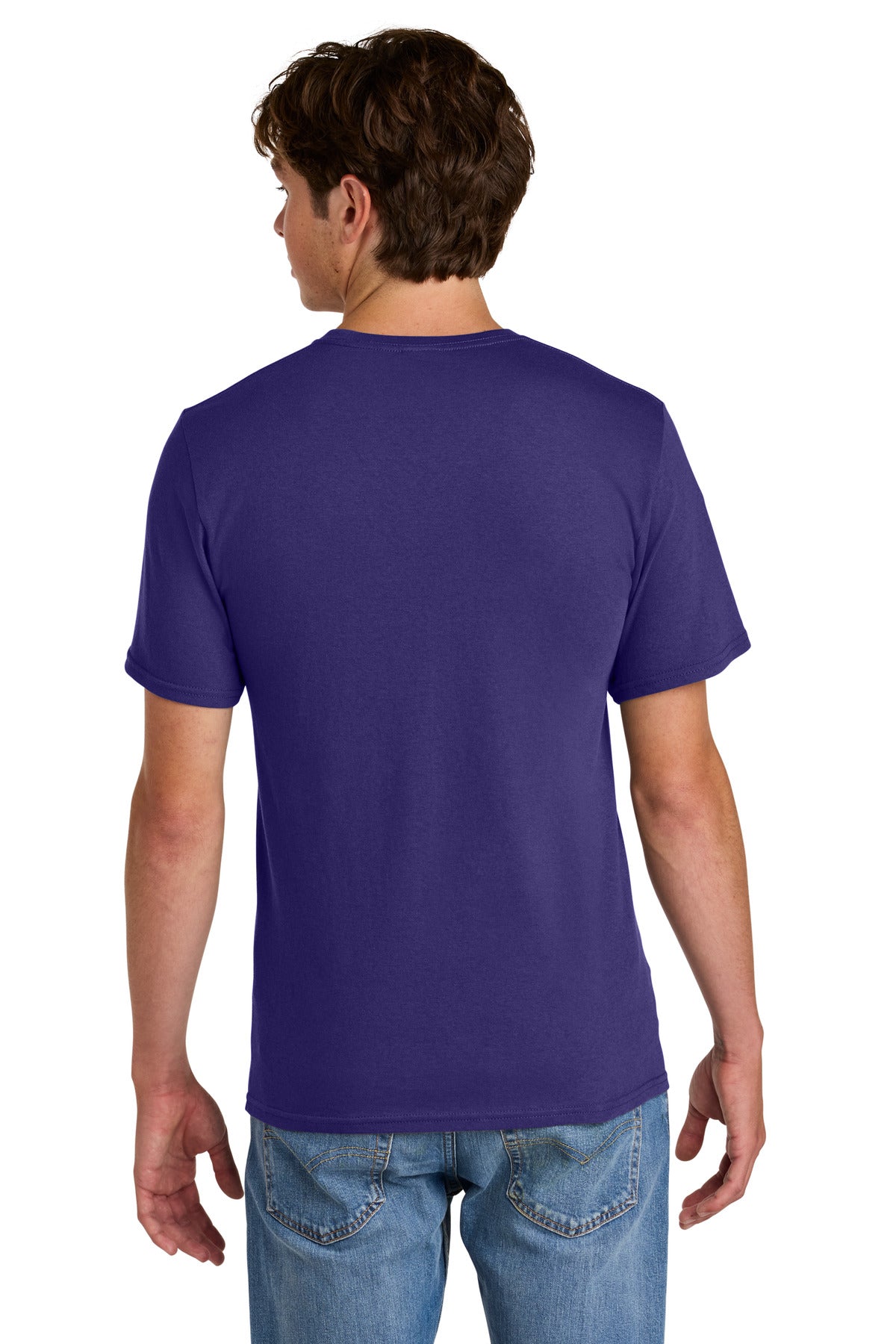 Port & Co Easy Cotton Tee PC43 - Team Purple - back