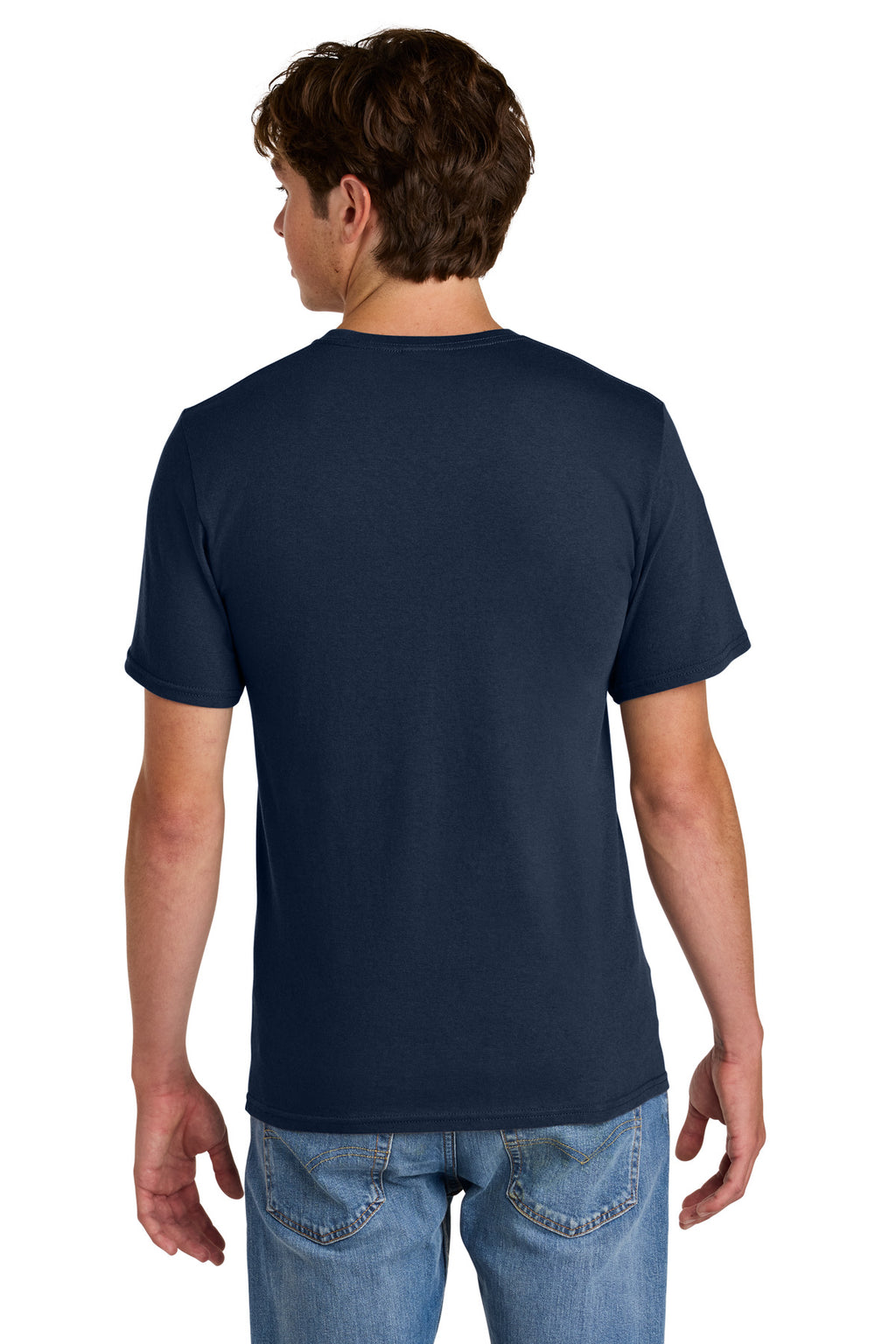 Port & Co Easy Cotton Tee PC43 - True Navy - back