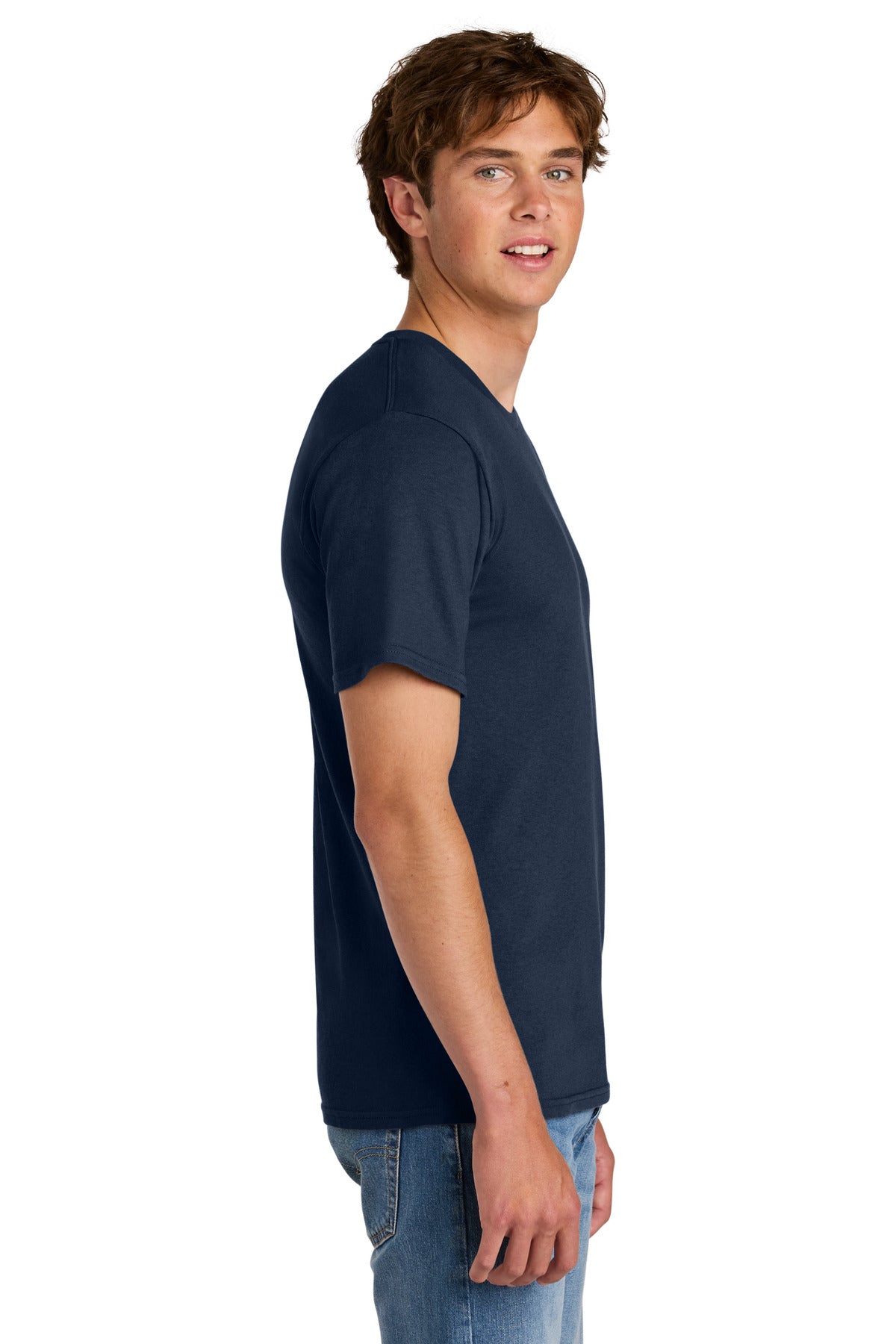 Port & Co Easy Cotton Tee PC43 - True Navy - side