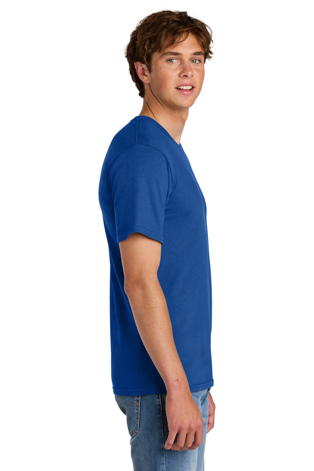 Port & Co Easy Cotton Tee PC43 - True Royal - side