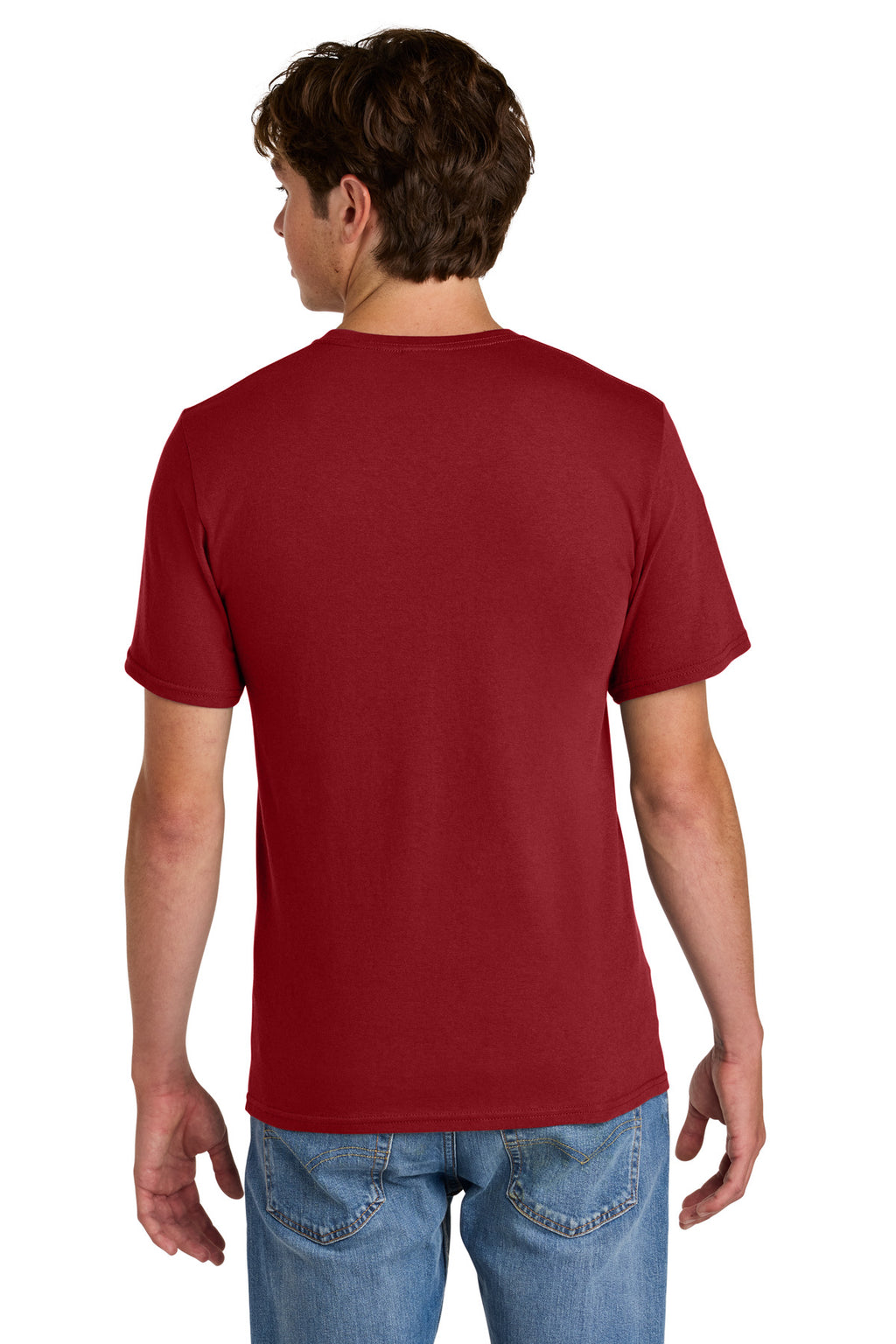 Port & Co Easy Cotton Tee PC43 - Vintage Red - back