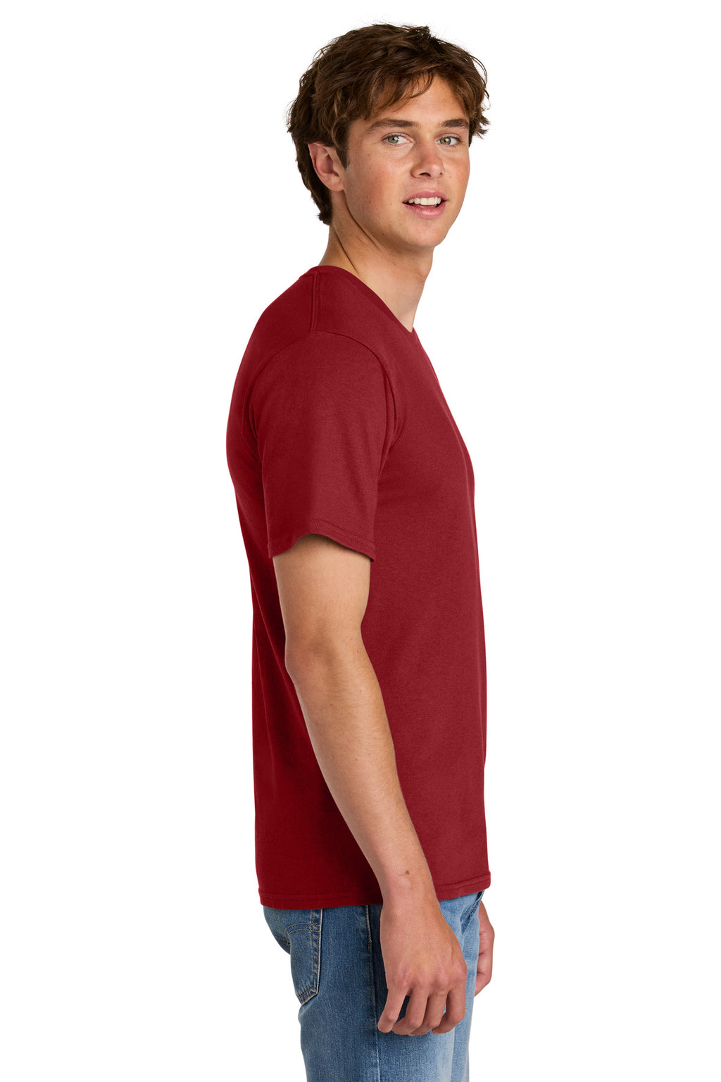 Port & Co Easy Cotton Tee PC43 - Vintage Red - side