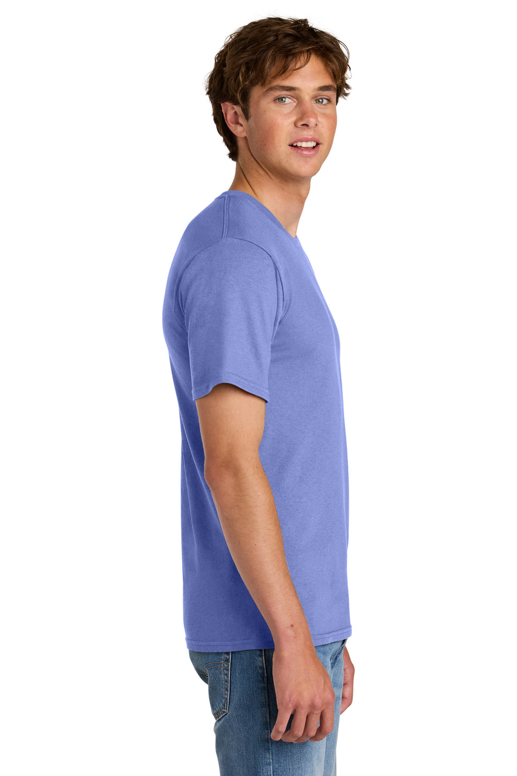 Port & Co Easy Cotton Tee PC43 - Violet - side