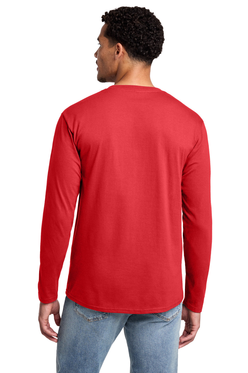 Port & Co Long Sleeve Fan Favorite Tee. PC450LS - Bright Red - back