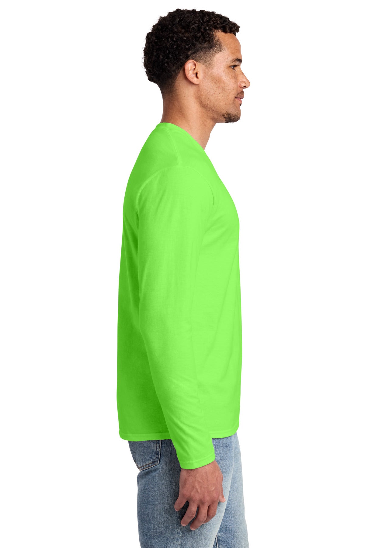 Port & Co Long Sleeve Fan Favorite Tee. PC450LS - Flash Green - side