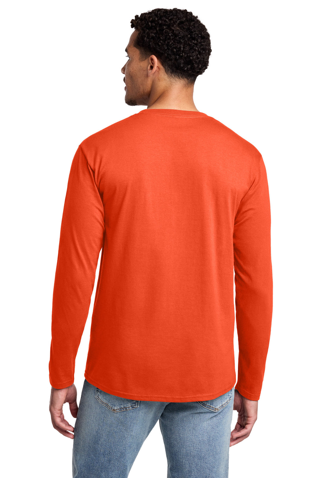 Port & Co Long Sleeve Fan Favorite Tee. PC450LS - Orange - back