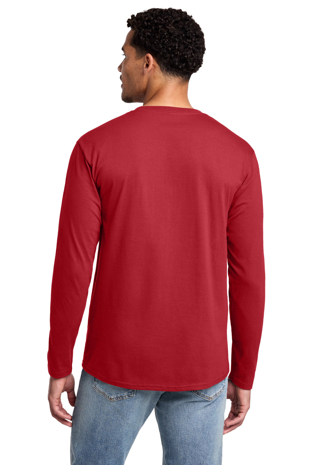 Port & Co Long Sleeve Fan Favorite Tee. PC450LS - Team Cardinal - back