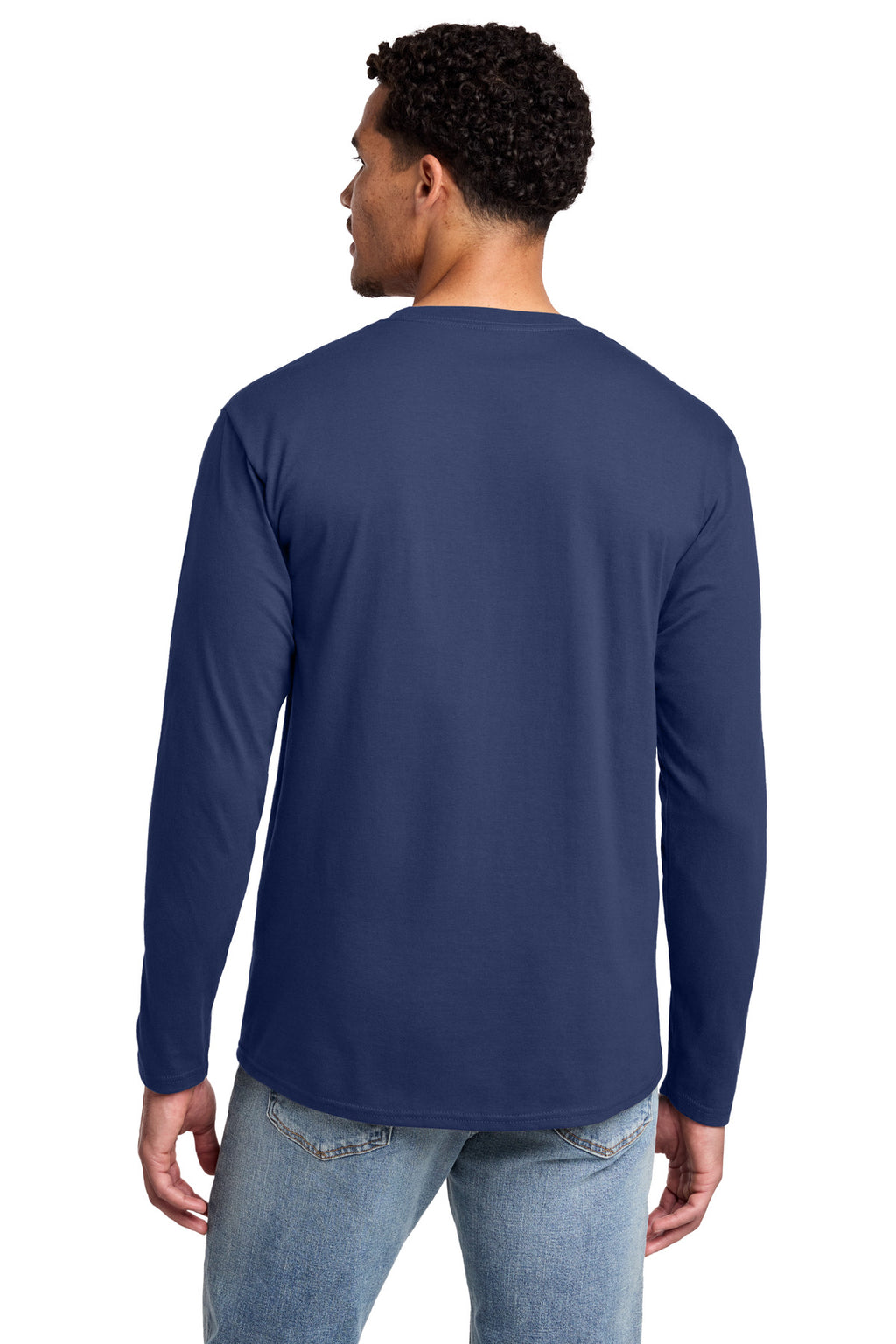 Port & Co Long Sleeve Fan Favorite Tee. PC450LS - Team Navy - back