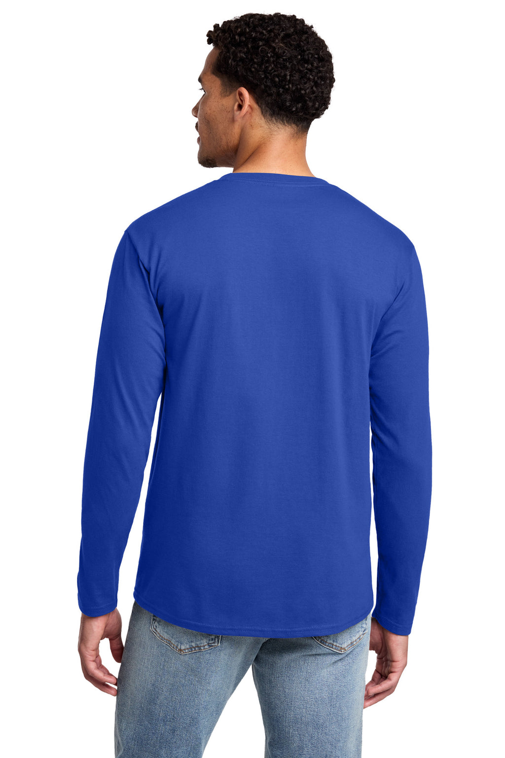 Port & Co Long Sleeve Fan Favorite Tee. PC450LS - True Royal - back