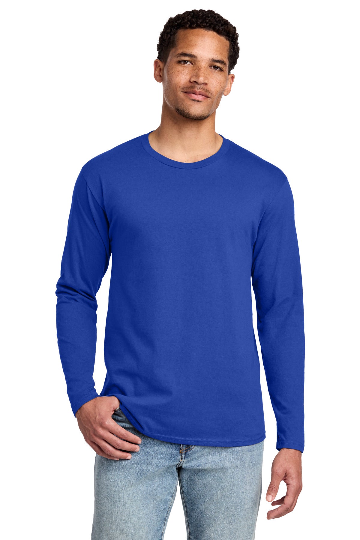 Port & Co Long Sleeve Fan Favorite Tee. PC450LS - True Royal - front