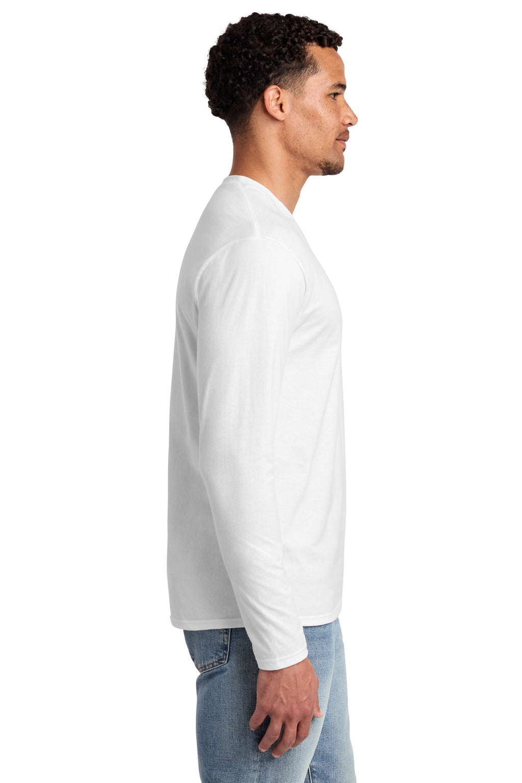 Port & Co Long Sleeve Fan Favorite Tee. PC450LS - White - side