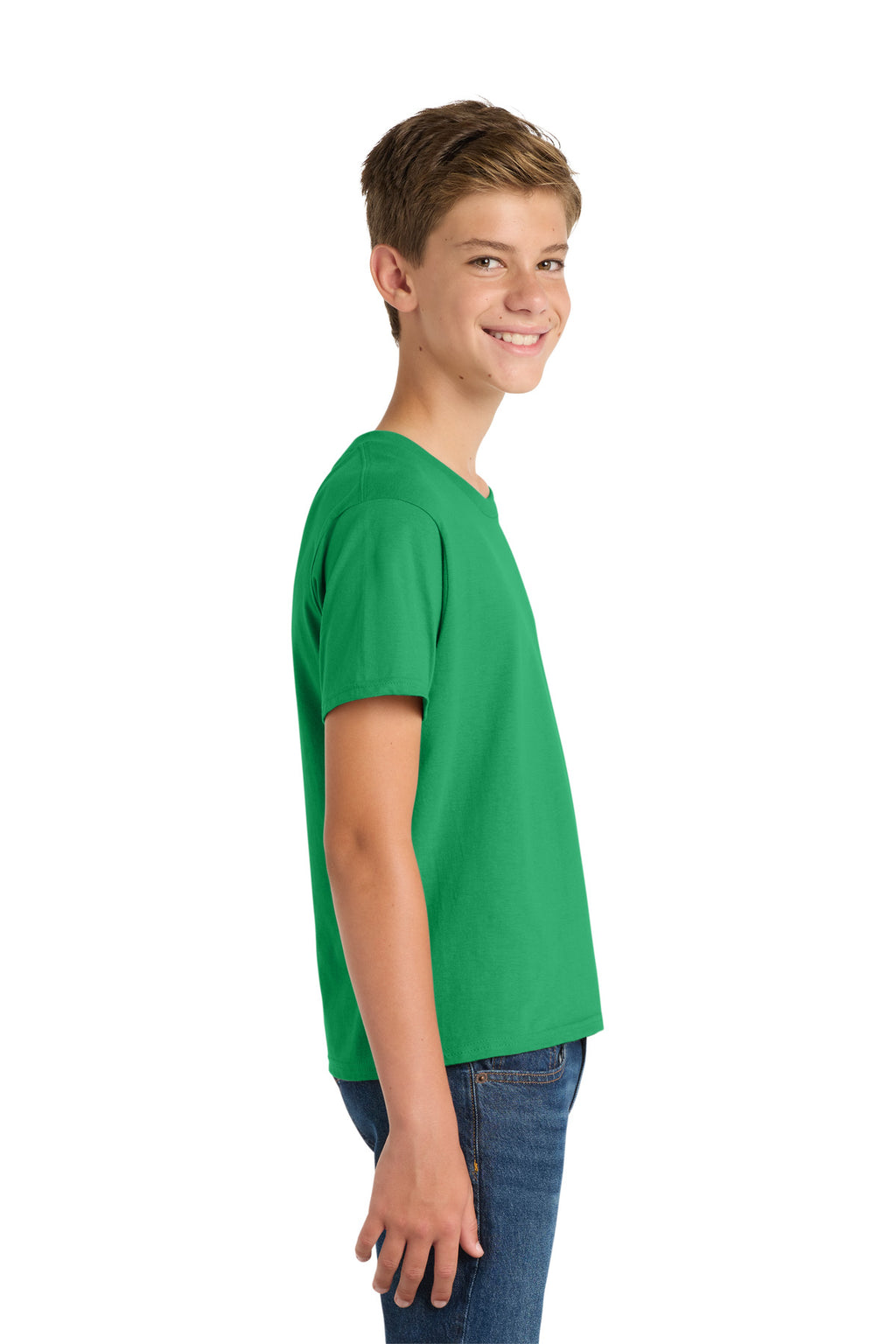 Port & Co Youth Fan Favorite Tee. PC450Y - Athletic Kelly - side