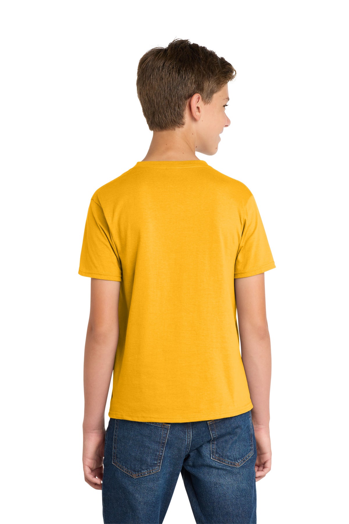 Port & Co Youth Fan Favorite Tee. PC450Y - Bright Gold - back