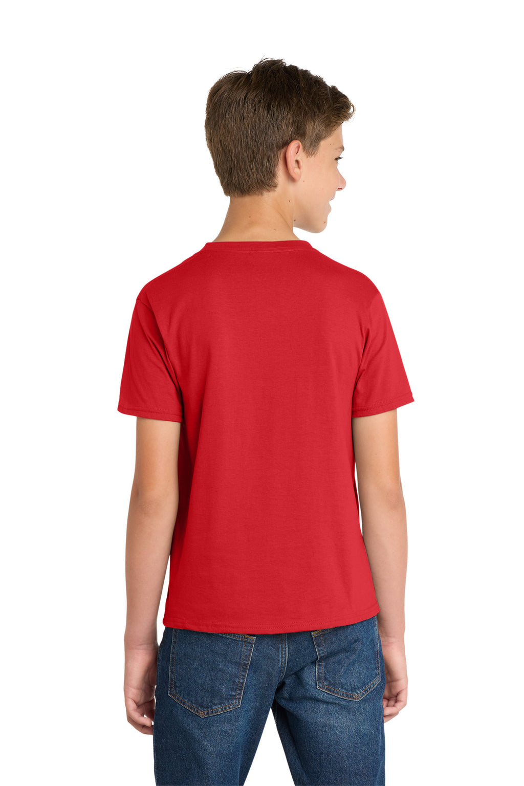 Port & Co Youth Fan Favorite Tee. PC450Y - Bright Red - back