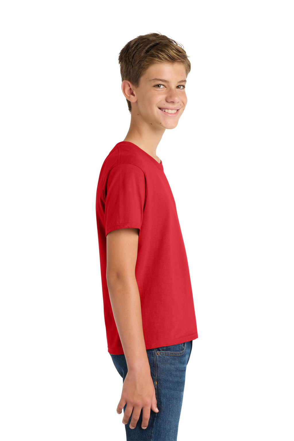 Port & Co Youth Fan Favorite Tee. PC450Y - Bright Red - side