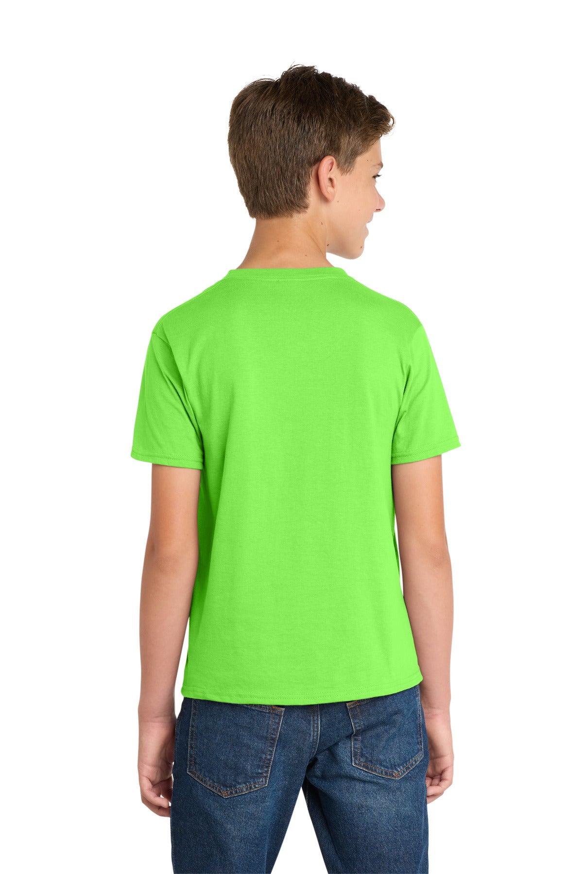 Port & Co Youth Fan Favorite Tee. PC450Y - Flash Green - back