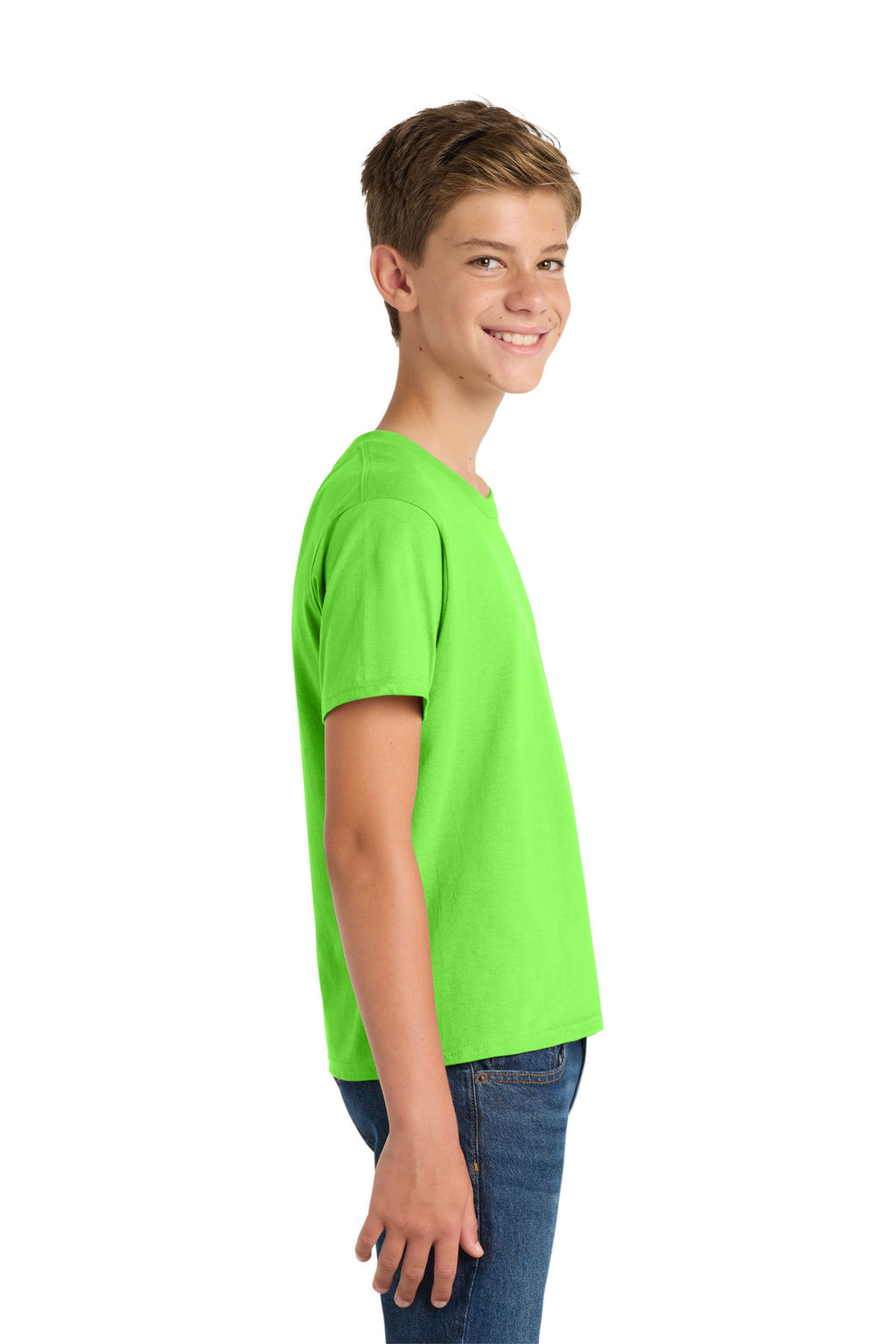 Port & Co Youth Fan Favorite Tee. PC450Y - Flash Green - side