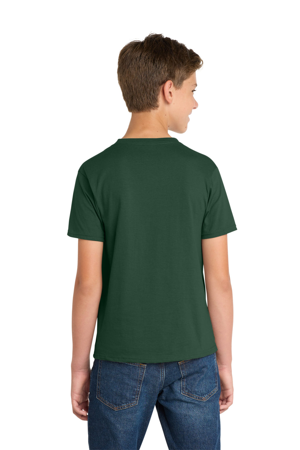 Port & Co Youth Fan Favorite Tee. PC450Y - Forest Green - back
