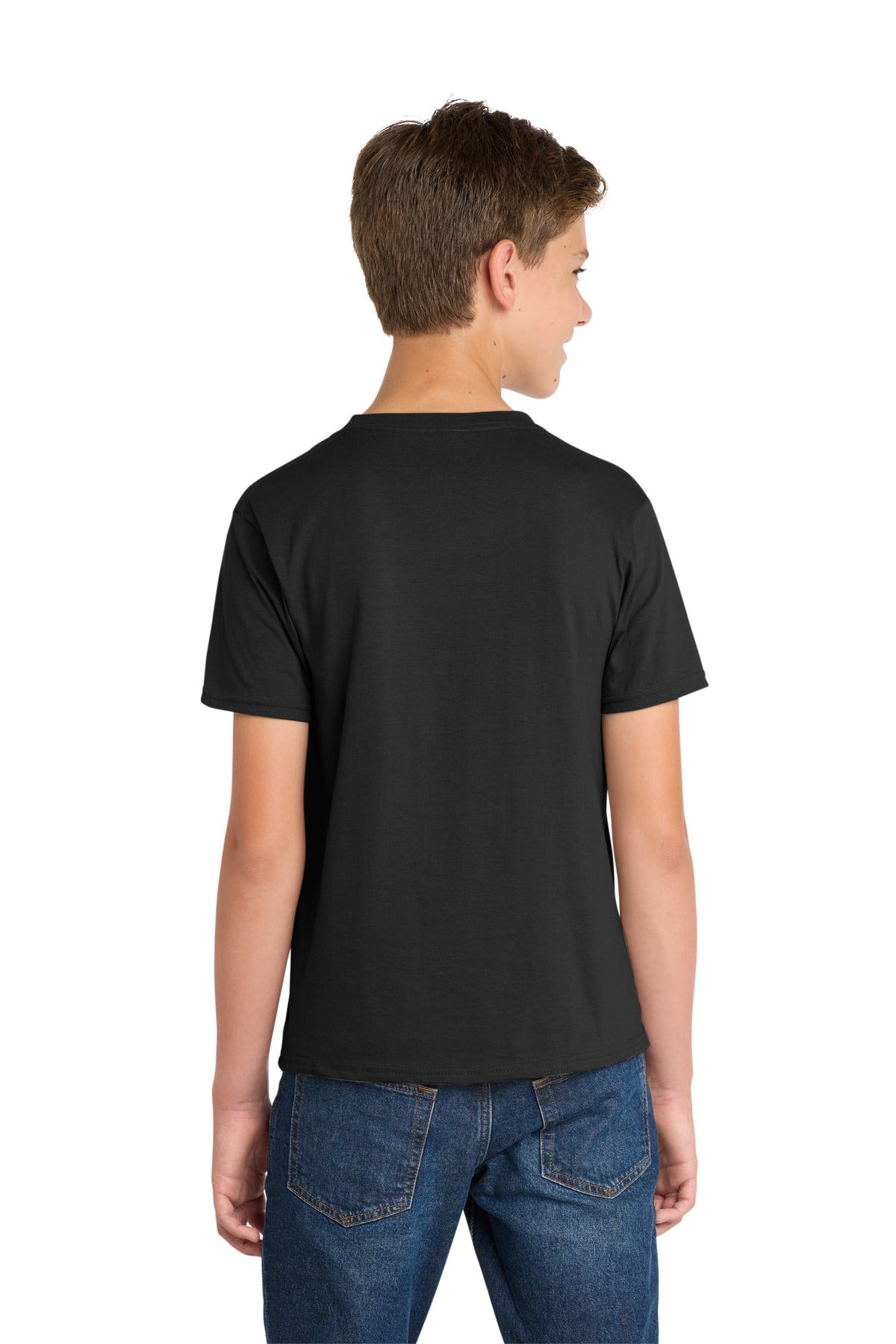 Port & Co Youth Fan Favorite Tee. PC450Y - Jet Black - back