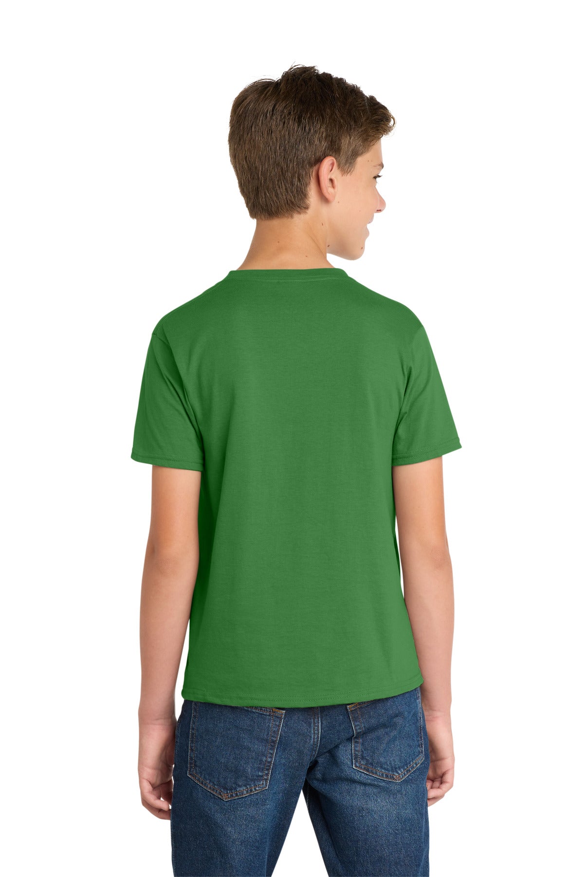 Port & Co Youth Fan Favorite Tee. PC450Y - Kiwi Green - back