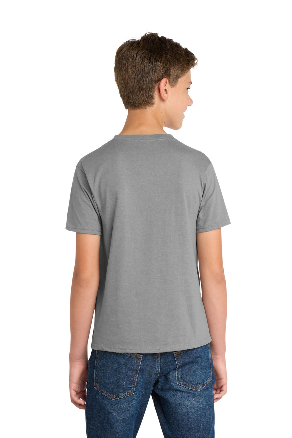 Port & Co Youth Fan Favorite Tee. PC450Y - Medium Grey - back