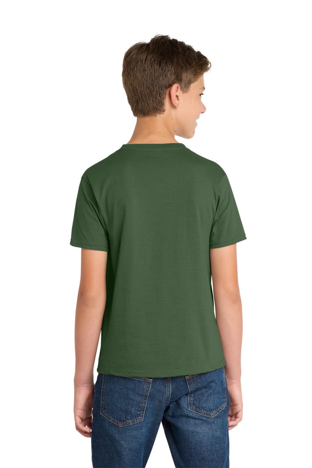 Port & Co Youth Fan Favorite Tee. PC450Y - Olive - back
