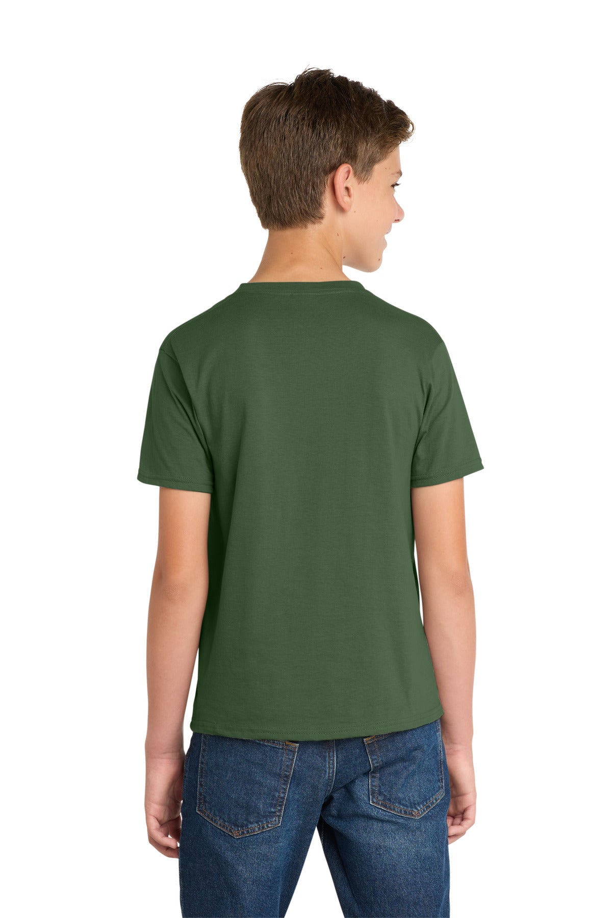 Port & Co Youth Fan Favorite Tee. PC450Y - Olive - back