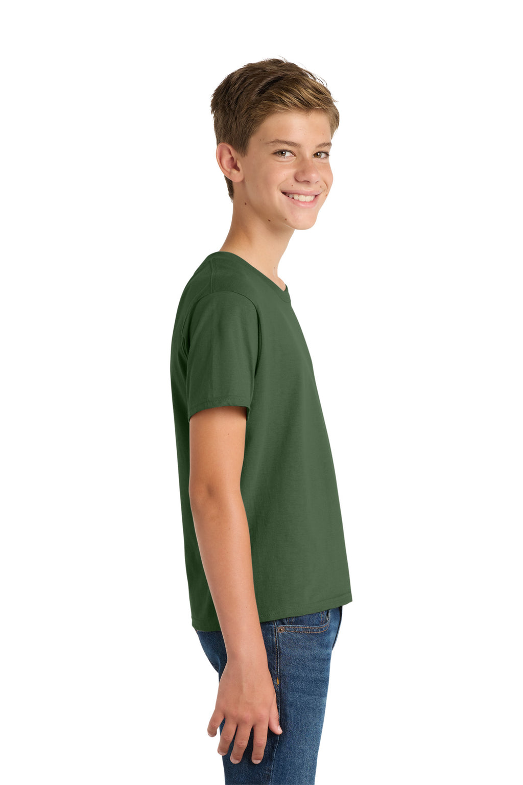 Port & Co Youth Fan Favorite Tee. PC450Y - Olive - side