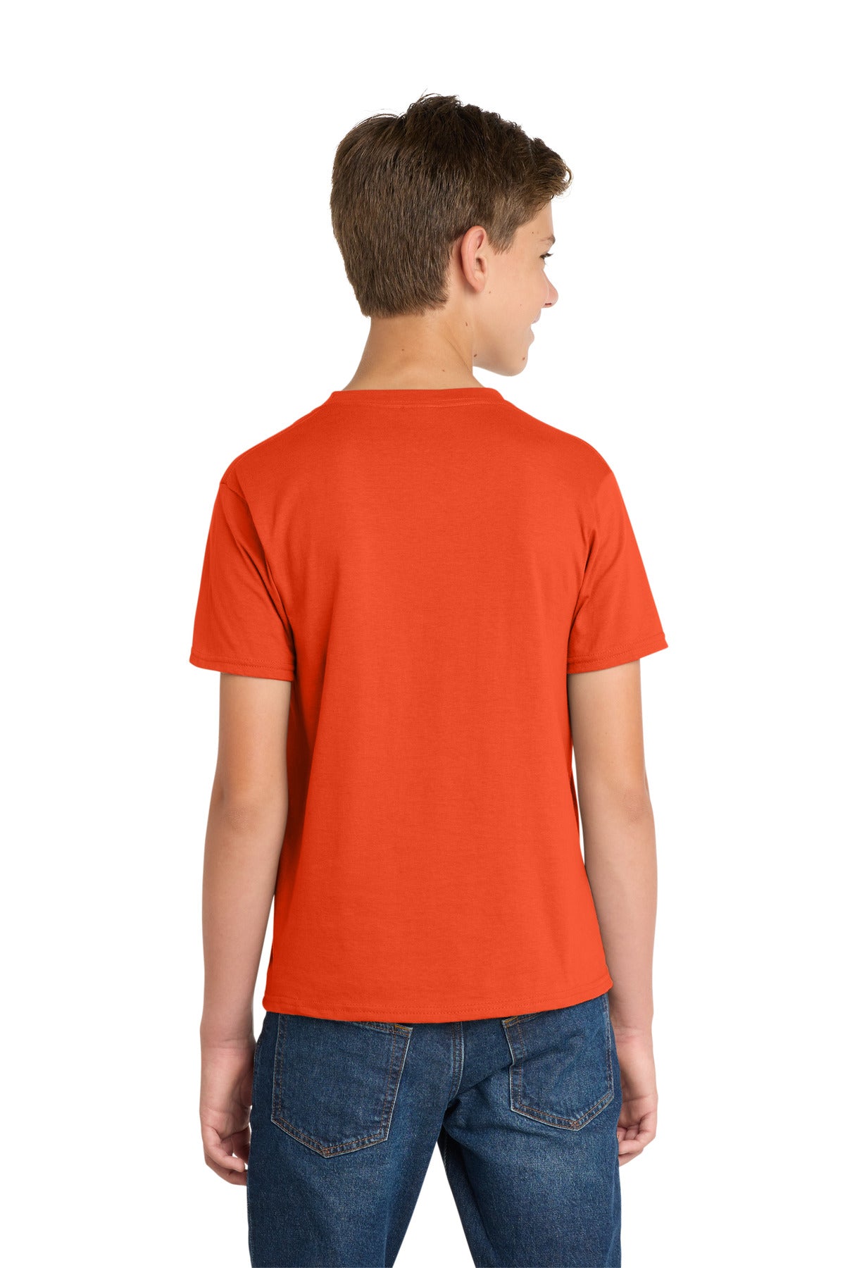 Port & Co Youth Fan Favorite Tee. PC450Y - Orange - back