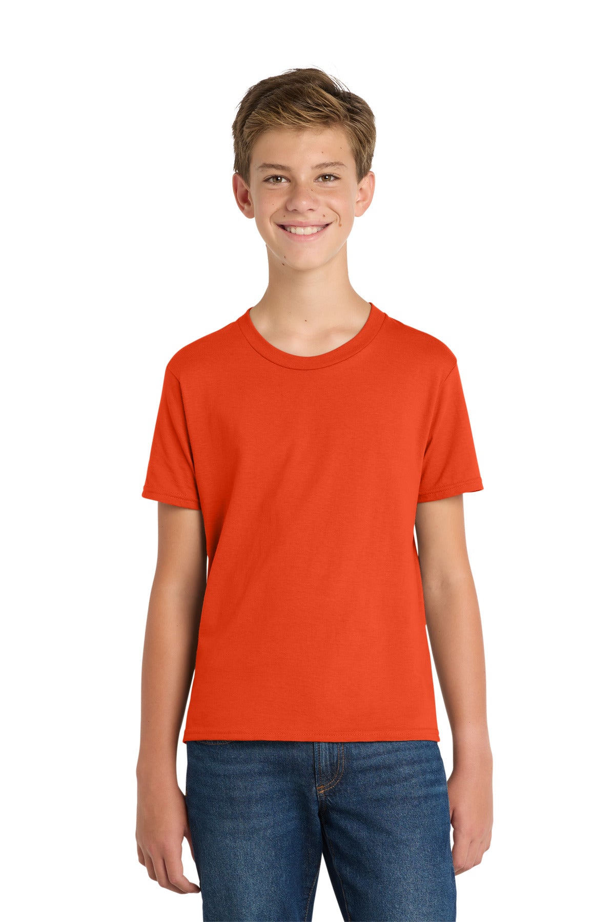 Port & Co Youth Fan Favorite Tee. PC450Y - Orange - front