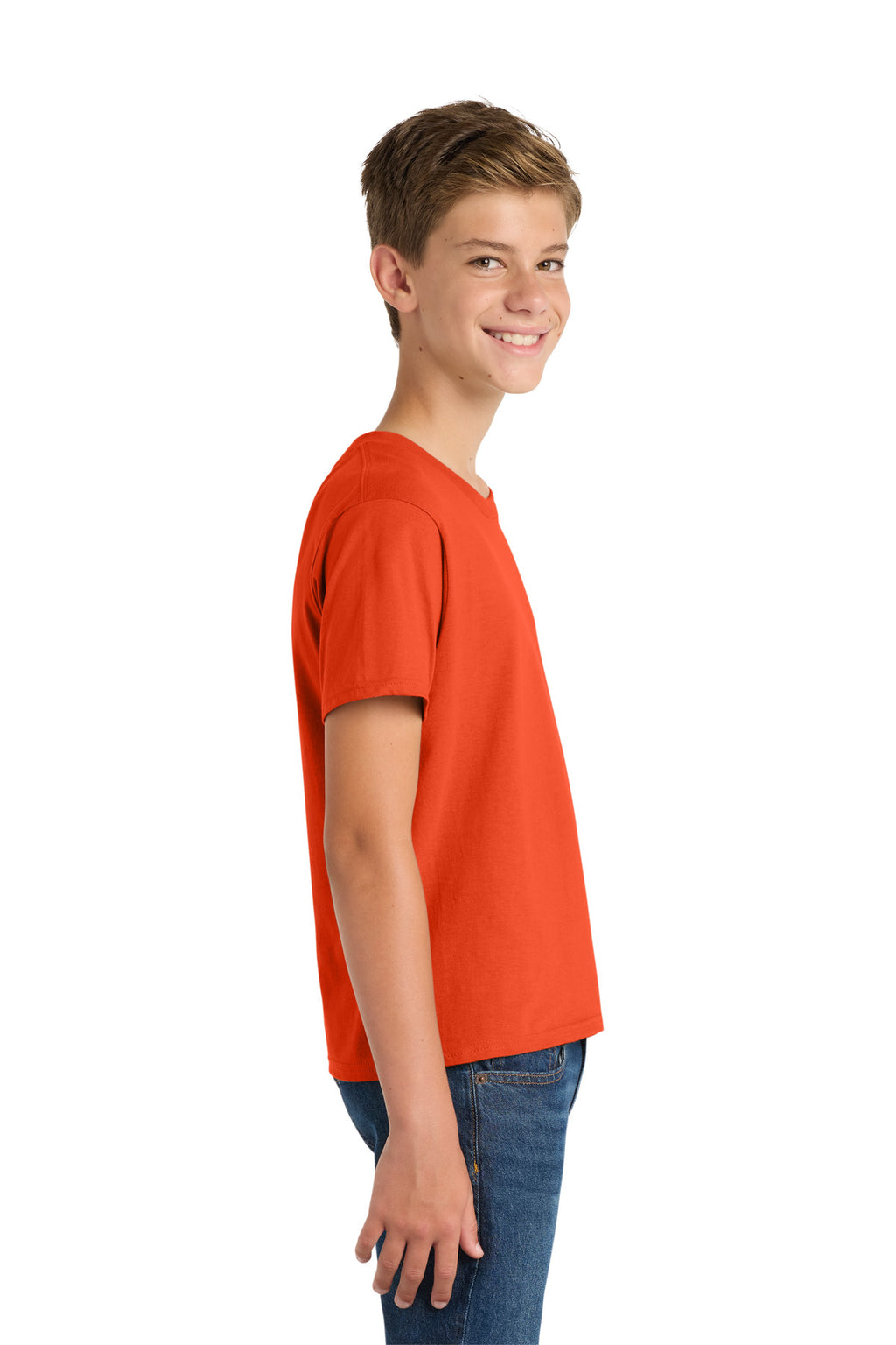 Port & Co Youth Fan Favorite Tee. PC450Y - Orange - side