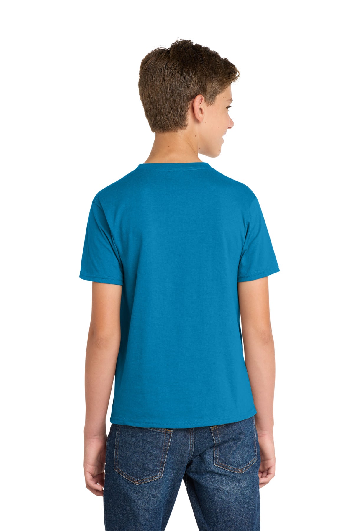 Port & Co Youth Fan Favorite Tee. PC450Y - Sapphire - back