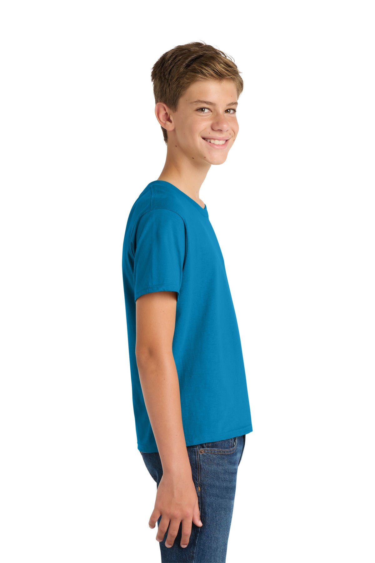 Port & Co Youth Fan Favorite Tee. PC450Y - Sapphire - side