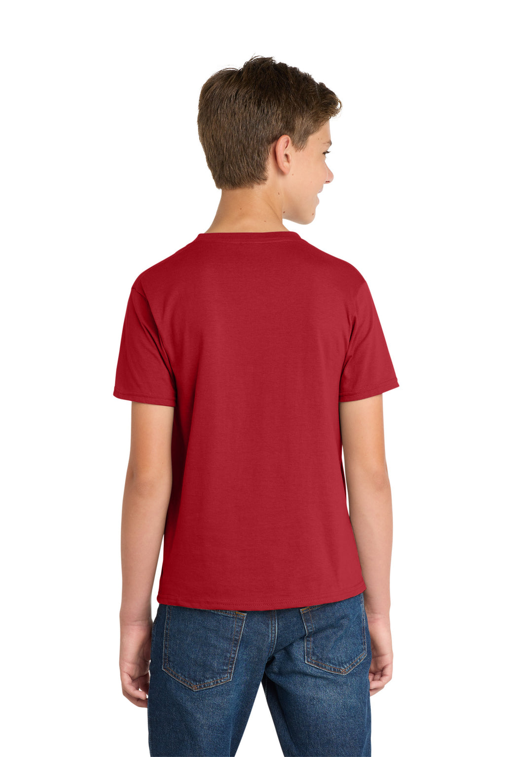 Port & Co Youth Fan Favorite Tee. PC450Y - Team Cardinal - back