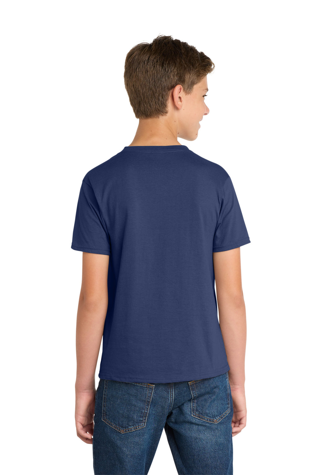 Port & Co Youth Fan Favorite Tee. PC450Y - Team Navy - back
