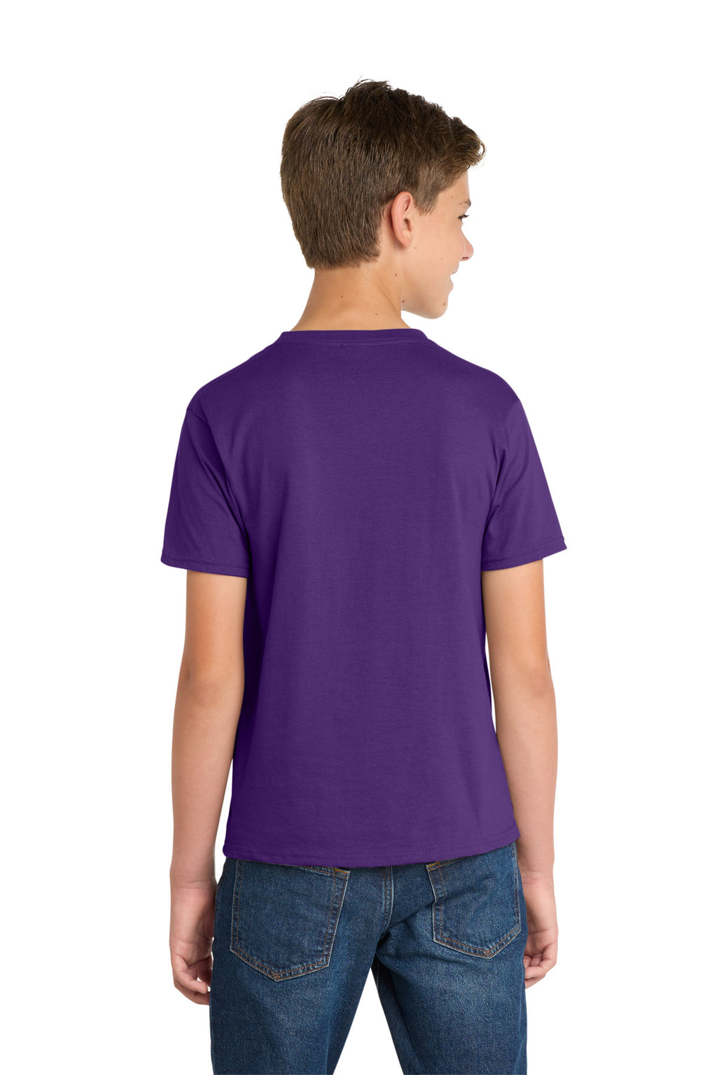 Port & Co Youth Fan Favorite Tee. PC450Y - Team Purple - back