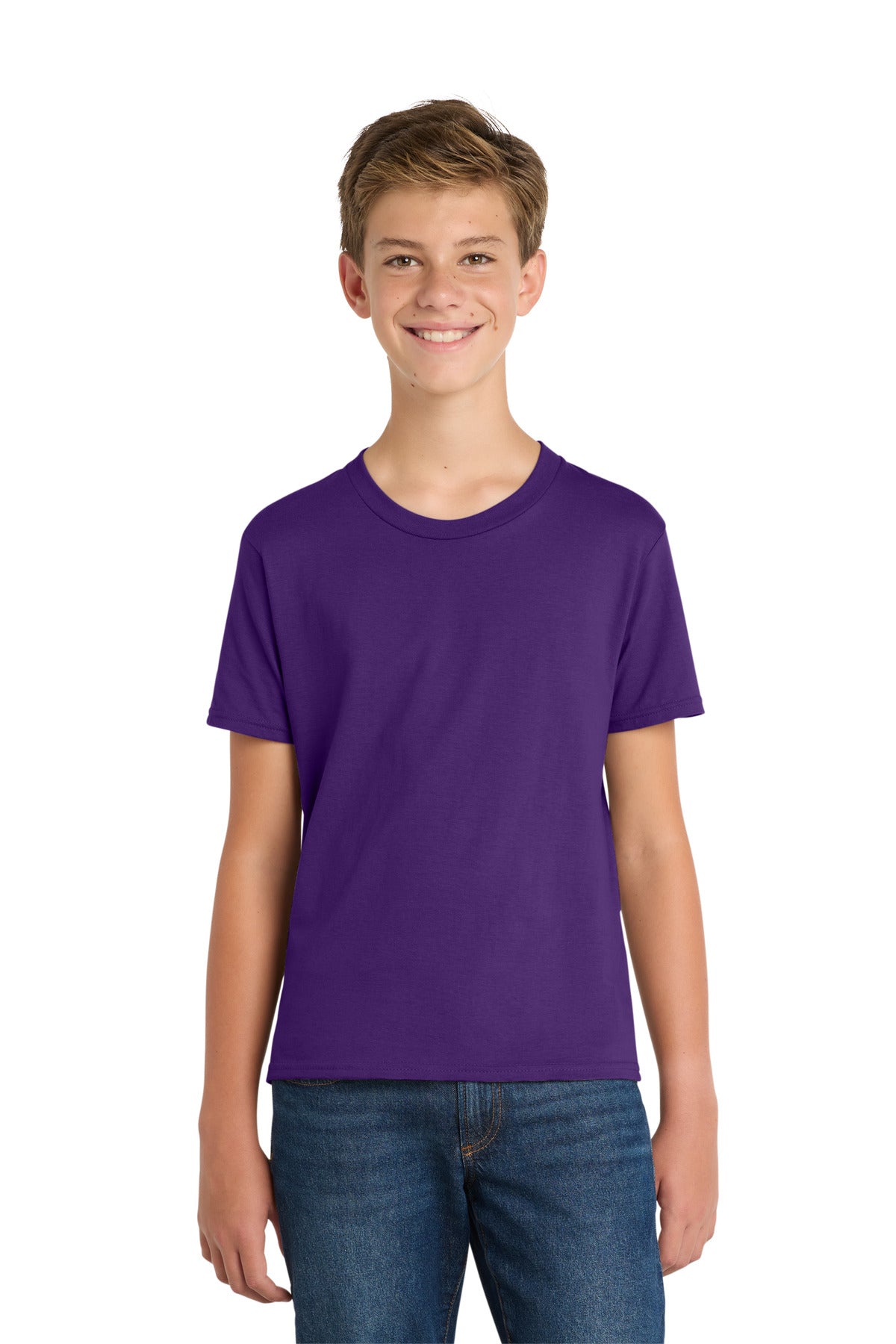 Port & Co Youth Fan Favorite Tee. PC450Y - Team Purple - front