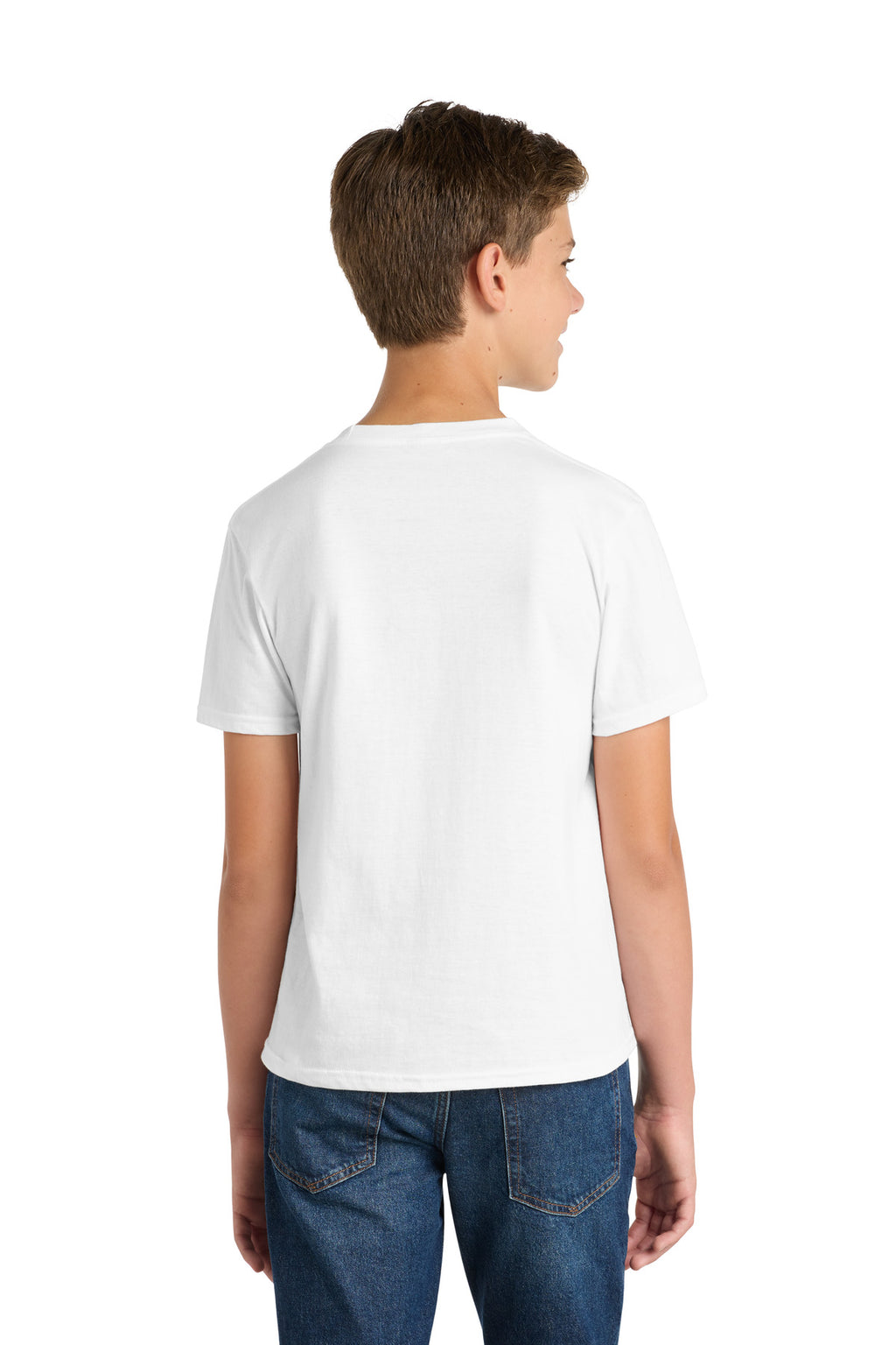 Port & Co Youth Fan Favorite Tee. PC450Y - White - back